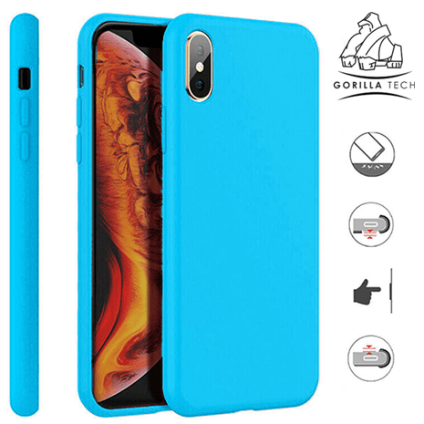Pack de 10 Coque En Silicone Gorilla Tech Bleu Ciel Qualité Premium Pour Apple iPhone 15 Pro Max