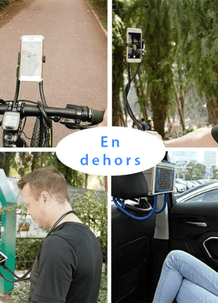 Selfie Stick Flexible and Rotating 360° /Smartphone Holder Black color