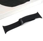 Bracelet  Silicone Noir Pour Apple Watch Taille 44mm/45mm/46mm/49mm