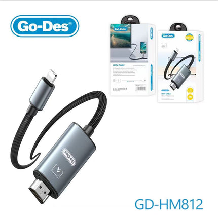 Câble Lightning vers HDTV Go-Des GD-HM812 (2 m)