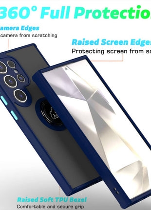 Coque Gorilla Tech Shadow Ring Bleu Pour Samsung Galaxy A35 5G