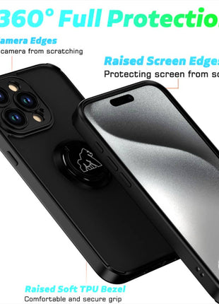 Coque Gorilla Tech  Shadow Ring Noir Pour  Apple iPhone 15 Pro Max