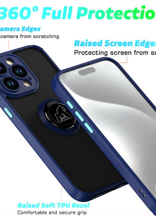 Coque Gorilla Tech  Shadow Ring Bleu Pour Apple iPhone 12 Mini (5.4")