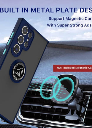 Coque Gorilla Tech  Shadow Ring Bleu Pour Samsung Galaxy  S24 Ultra