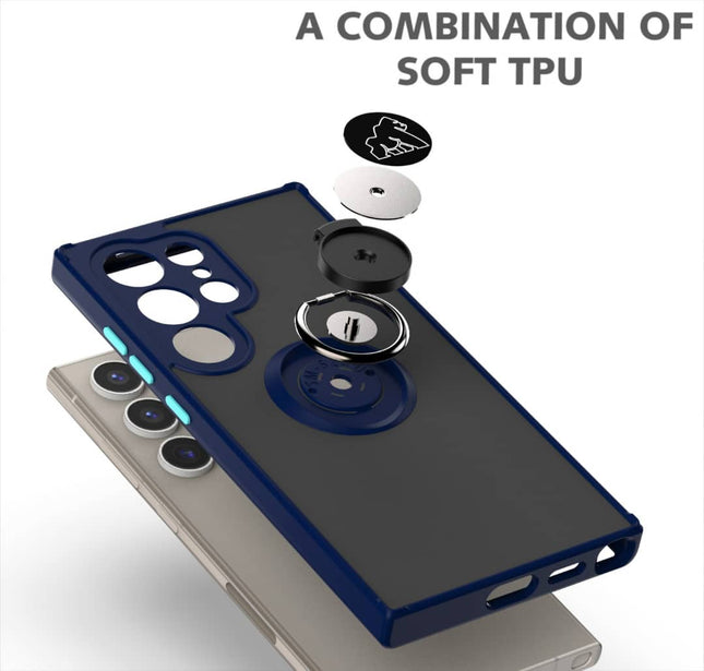 Coque Gorilla Tech  Shadow Ring Bleu Pour Samsung Galaxy S22 5G