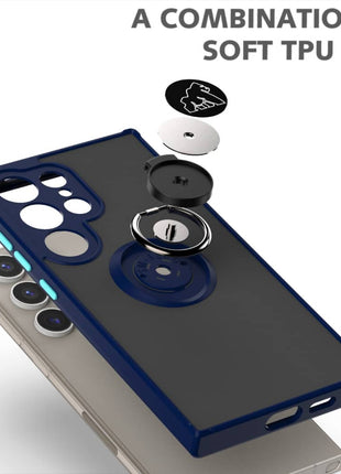 Coque Gorilla Tech Shadow Ring Bleu Pour Samsung Galaxy A13