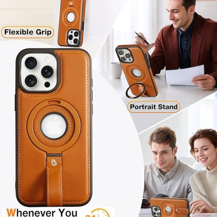 Coque en Cuir Compatible Magsafe a Capture Grio Loop Pour Samsung Galaxy S25 Ultra Couleur Marron