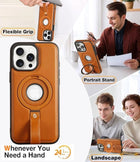 Coque en Cuir Compatible Magsafe a Capture Grio Loop Pour Samsung Galaxy S25 Ultra Couleur Marron