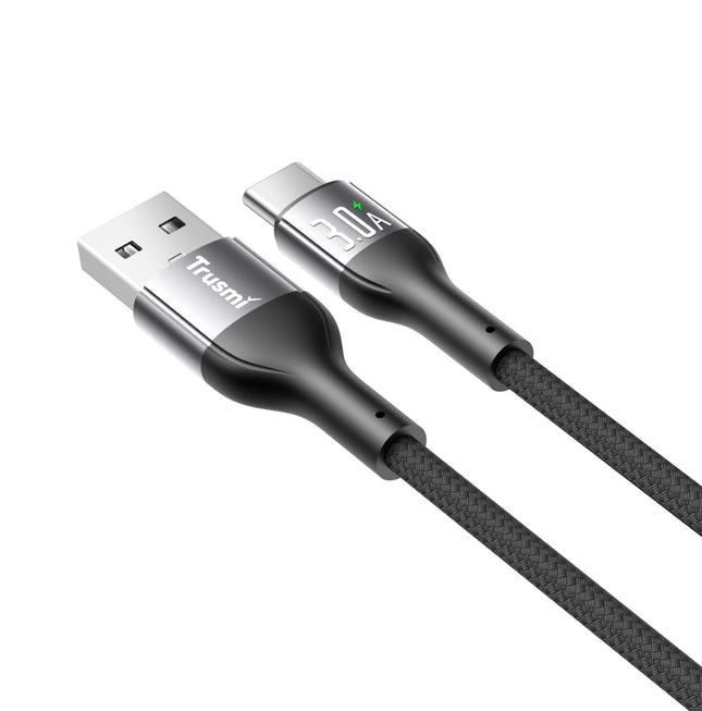 Câble CA45-11 3A  USB A to C Tressé en Alliage d'Aluminium pour LED