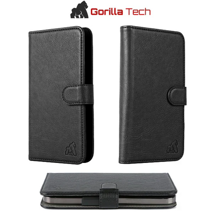 Coque en Cuir Premium Book GT Noir Universelle 6"