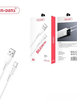 Cable Ven-Dens 2A 5V Silicone Cable USB A To Type C