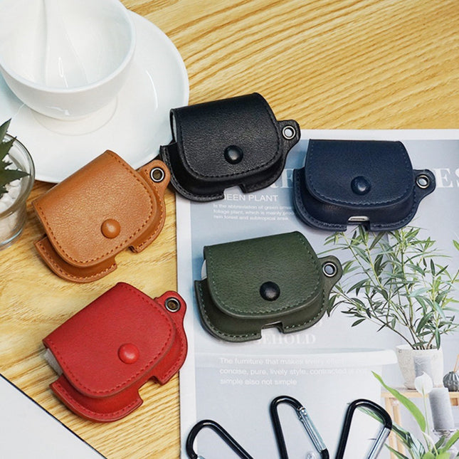 Coque De Protection Effet Cuir Marron Pour Airpod 4
