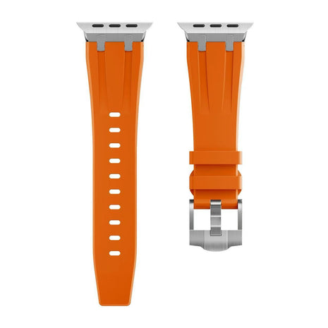 Bracelet En Silicone Orange Pour Apple Watch Taille 44mm/45mm/46mm/49mm
