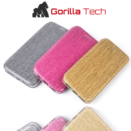 Etui 3D Glitter Book Gorilla Tech Or Pour Apple iPhone XS Max