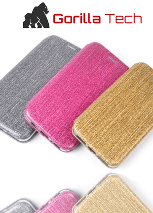 Etui 3D Glitter Book Gorilla Tech Or Pour Apple iPhone 7/8 SE 2020