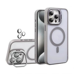 Coque MagSafe Gris Pour Apple iPhone 16 Pro Avec Support Et Protection Pour l'Appareil Photo