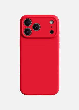Coque en Silicone  Qualité Premium Pour Apple iPhone 17 Pro Max Rouge