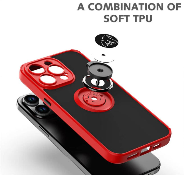 Coque Gorilla Tech Shadow Ring Rouge Pour Apple iPhone 12 Pro Max (6.7")