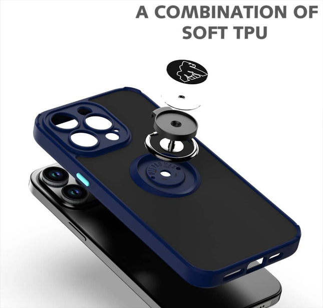 Coque Gorilla Tech Shadow Ring Bleu Pour Apple iPhone 14 Pro