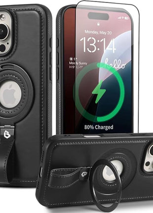 Coque en Cuir Compatible Magsafe a Capture Grio Loop Pour Samsung Galaxy S25 Plus Couleur Noir