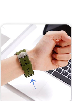 Bracelet En Silicone Vert Foncé Pour Apple Watch Taille 44mm/45mm/46mm/49mm