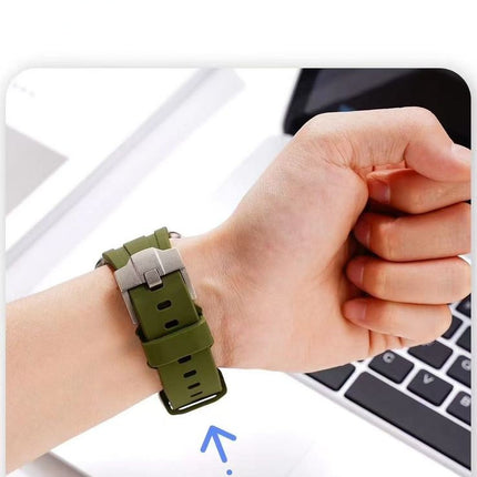Bracelet En Silicone Vert Foncé Pour Apple Watch Taille 44mm/45mm/46mm/49mm