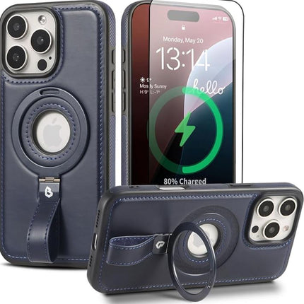 Coque en Cuir Compatible Magsafe a Capture Grio Loop Pour Samsung Galaxy S25 Ultra Couleur Bleu