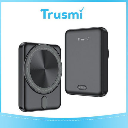 TRUSMI Magnétique Sans Fil Batterie Externe | 5000mAh | 20W Charge Rapide PD | 15W Sans Fil - PB08-011