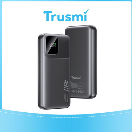 TRUSMI Batterie Externe | 20000mAh High Capacité | 45W Charge Rapide PD | Smart Écran Digital - PB14-011