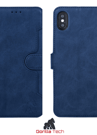 Pack de 10 Etui Portefeuille Premium Gorilla Tech Bleu Pour Apple iPhone 15 Pro Max