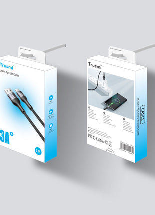 Câble CA45-11 3A  USB A to C Tressé en Alliage d'Aluminium pour LED
