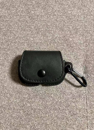Coque De Protection Effet Cuir Noir Pour Airpod 4
