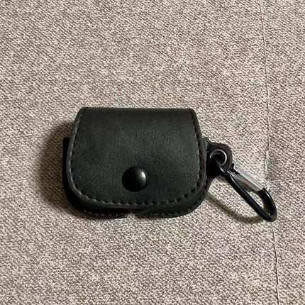 Coque De Protection Effet Cuir Noir Pour Airpod 4