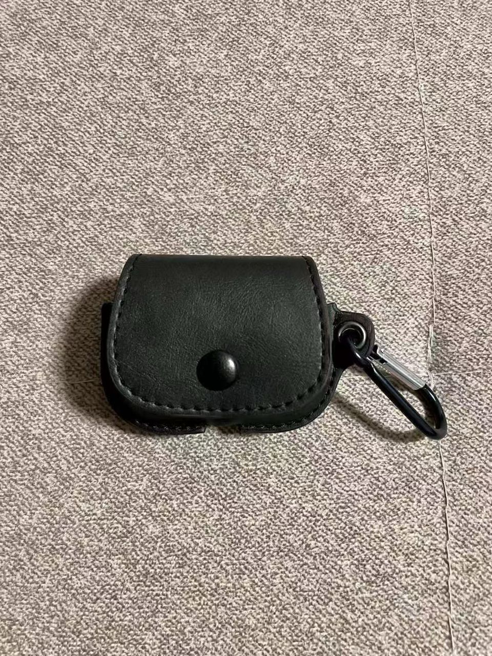 Coque De Protection Effet Cuir Noir Pour Airpod 4
