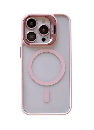 Coque MagSafe Rose Claire Pour Apple iPhone 16 Plus Avec Support Et Protection Pour l'Appareil Photo