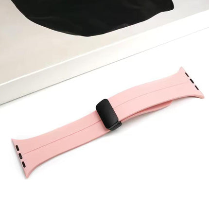 Bracelet  Silicone Rose Pour Apple Watch Taille 44mm/45mm/46mm/49mm