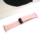 Bracelet  Silicone Rose Pour Apple Watch Taille 44mm/45mm/46mm/49mm