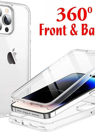 Coque 360 transparent (avant en gel/arriere dur) pour Apple iPhone 16 Pro Max