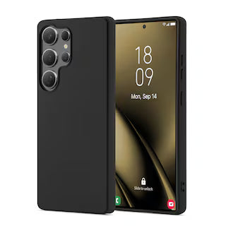 Coque De Charge Magnétique Sans Fil Magsafe En Silicone Souple Noir Pour Samsung Galaxy S25 Ultra
