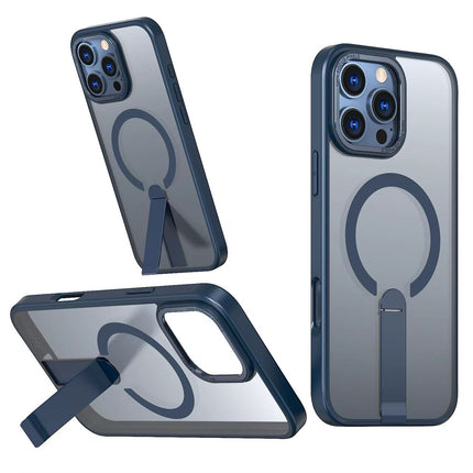Étui MagSafe Stand Shadow Bleu Première Qualité Pour Apple iPhone 17