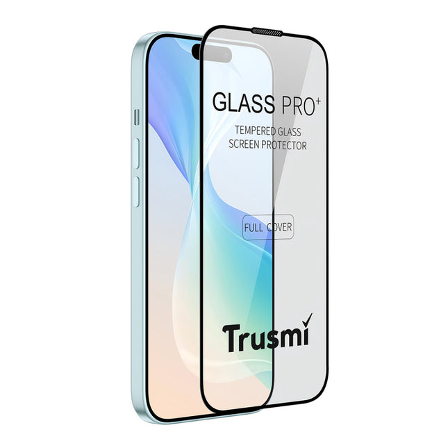 Film En Verre Trempé incurvé 3D TRUSMI  – Transparent, Anti-Traces De Doigts Et Couverture Intégrale Pour Apple iPhone  15 Pro