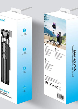 Trépied Selfie sans fil Bluetooth Trusmi avec support pour téléphone extensible à distance