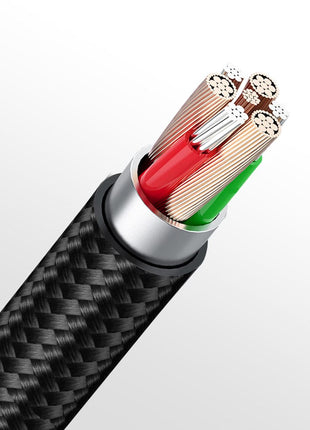 Câble CA45-11 3A  USB A to C Tressé en Alliage d'Aluminium pour LED
