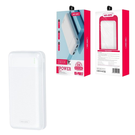 Power Bank - Mutli Bank 20000mAh  USB-A et USB-C (Disponible en Noir)
