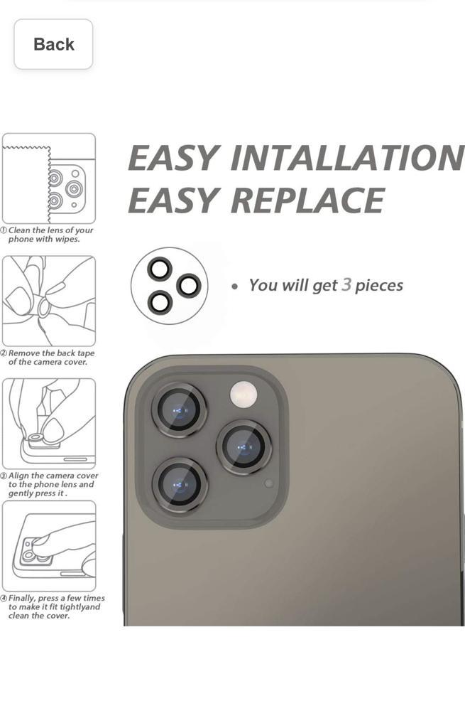 Film En Verre  Pour Caméra Arrière 3 En 1 Pour Samsung Galaxy A35 5G