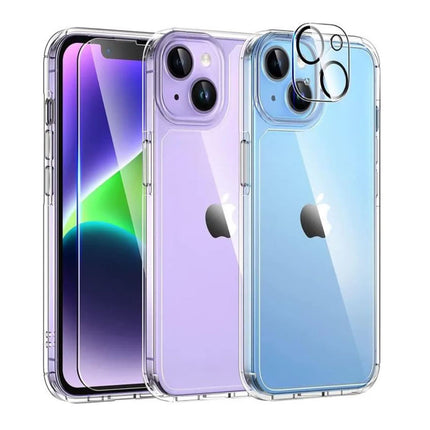 Pack Coque Shockproof avec Verre Trempé premium et Protections Caméra Arrière pour Apple iPhone13