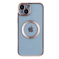 Coque En Gel Magnetique Gorilla Tech Qualité Premium Effet Chromé Rose Gold Pour Apple iPhone 15 Pro