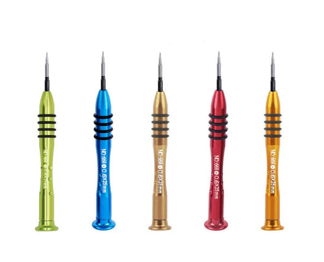 Kit de 5 tournevis colorés avec une sélection unique de 5 embouts pour Apple iPhone : 1.5 / 2.5 / 0.8 / Y0.6 / T2.