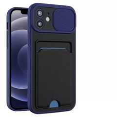 Coque Gorilla Tech Nouveau Design Card Slot Et Protection Caméra Slim Bleu  Pour Apple iPhone 12 Pro