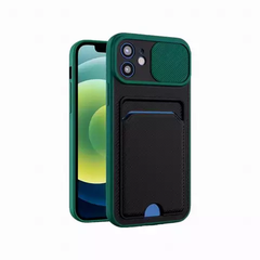 Coque Gorilla Tech Nouveau Design Card Slot Et Protection Caméra Slim Vert  Pour Apple iPhone 12